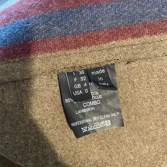 Derek Lam Racing Stripe Virgin Wool Caped Jacket Sz 0 - Picture 7 of 10